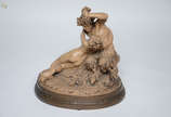 Grupo escultórico de Terracota representando Al... - Grupo escultórico de Terracota representando Alegoria a Baco, (Clodion). Altura 38 cm.