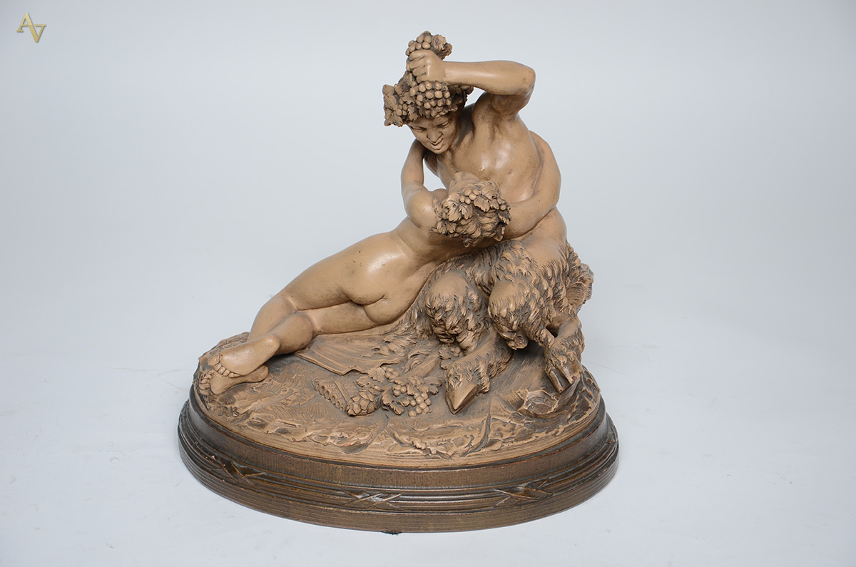 Grupo escultórico de Terracota representando Alegoria a Baco... - foto 1 de 2