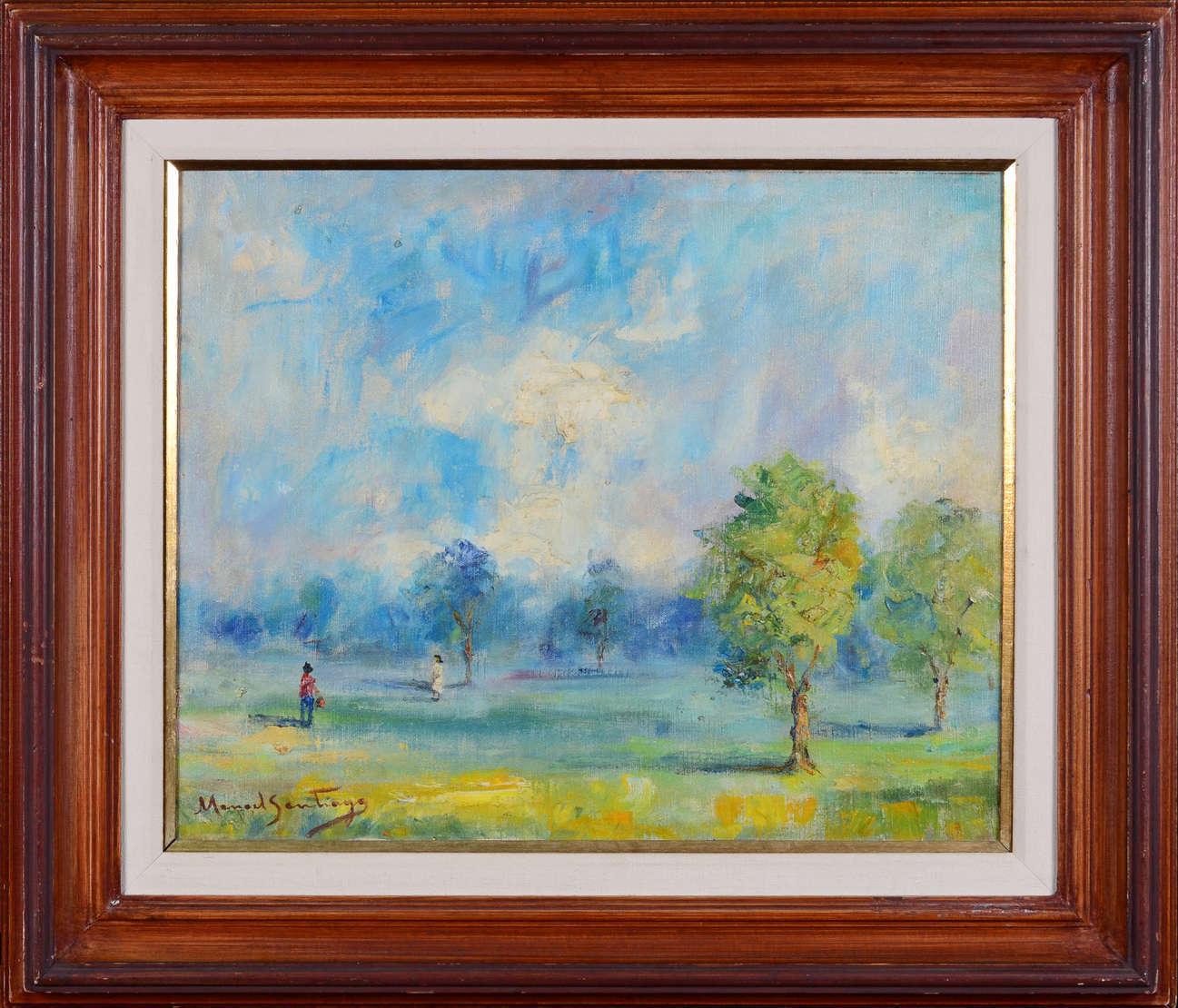 Manoel Santiago (1897-1987), Paisagem com figuras - foto 1 de 3