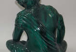 Estatueta de porcelana verde, representando Deu... - Estatueta de porcelana verde, representando Deusa Indiana 
