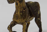 Estatueta de metal dourado representando Cavalo. - Estatueta de metal dourado representando Cavalo.