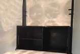 Estante de madeira nobre, modulada, fabricação ... - Estante de madeira nobre, modulada, fabricação OCA, anos 60.