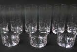 Seis copos longos  e 6 copos curtos para wisky ... - Seis copos longos  e 6 copos curtos para wisky de cristal Strauss. Total 12 peças.