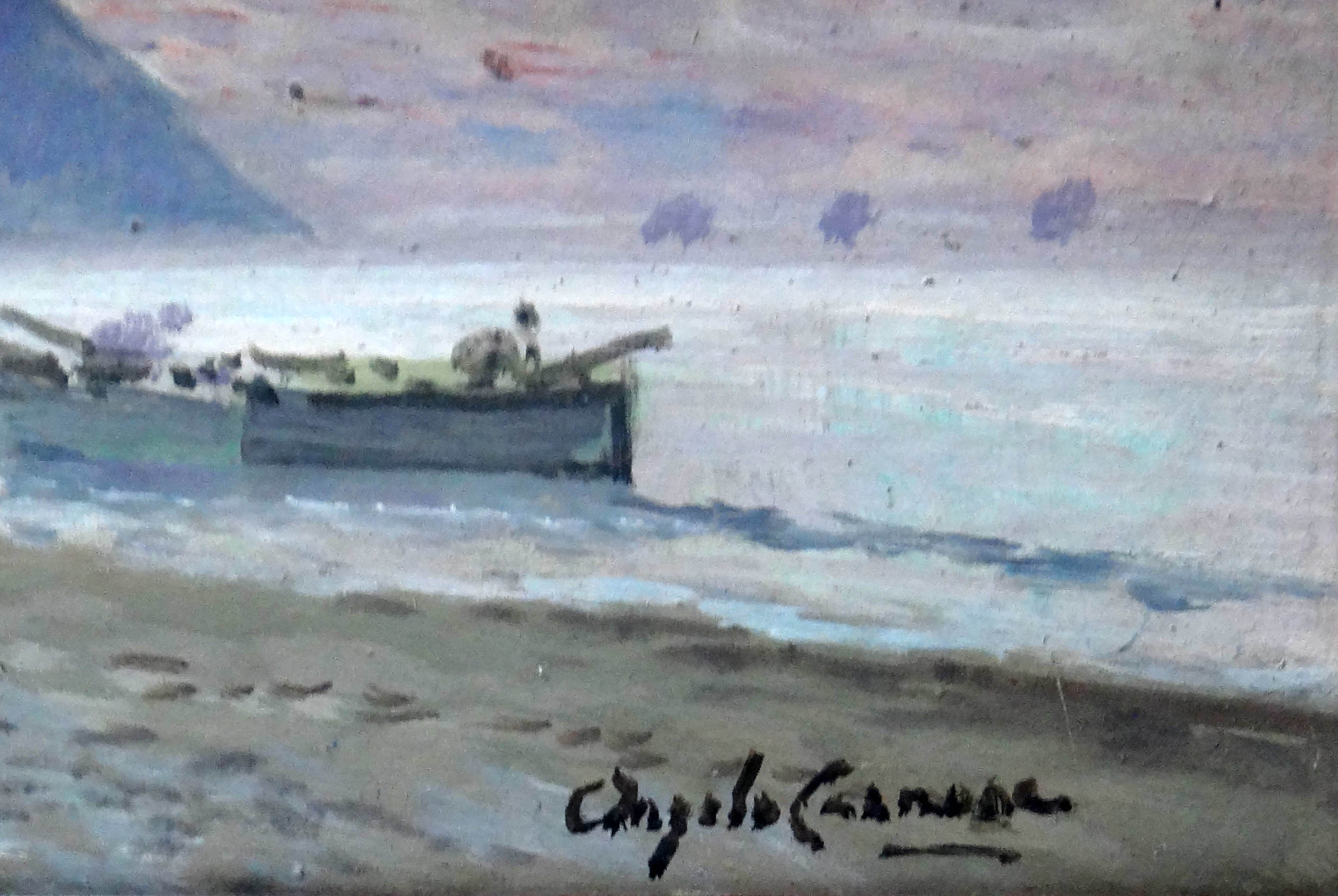 Angelo Cannone (1899-1992), Marinha com barcos - foto 2 de 3