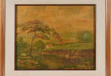 Assinatura não identificada, Paisagem com árvore - Quadro paisagem