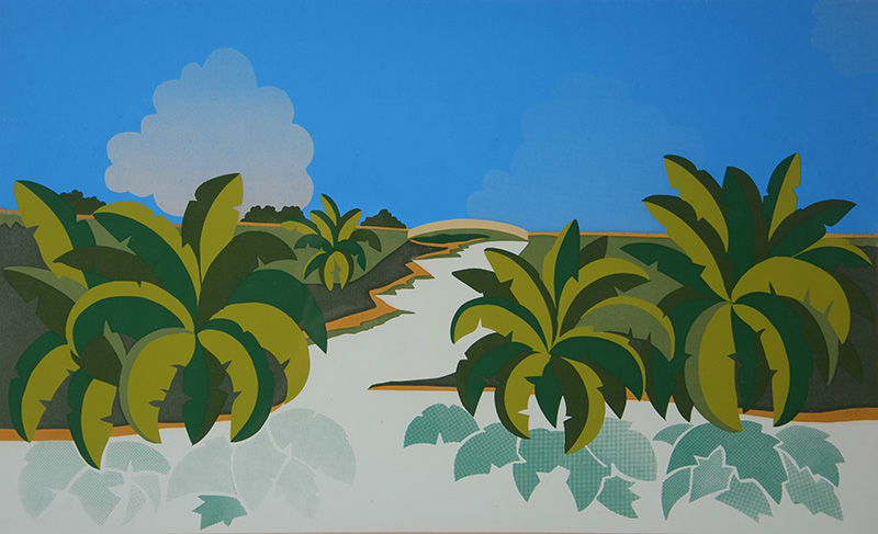 JOÃO HENRIQUE - Paisagem - serigrafia 65/100 - 38 x 62 - foto 2 de 4