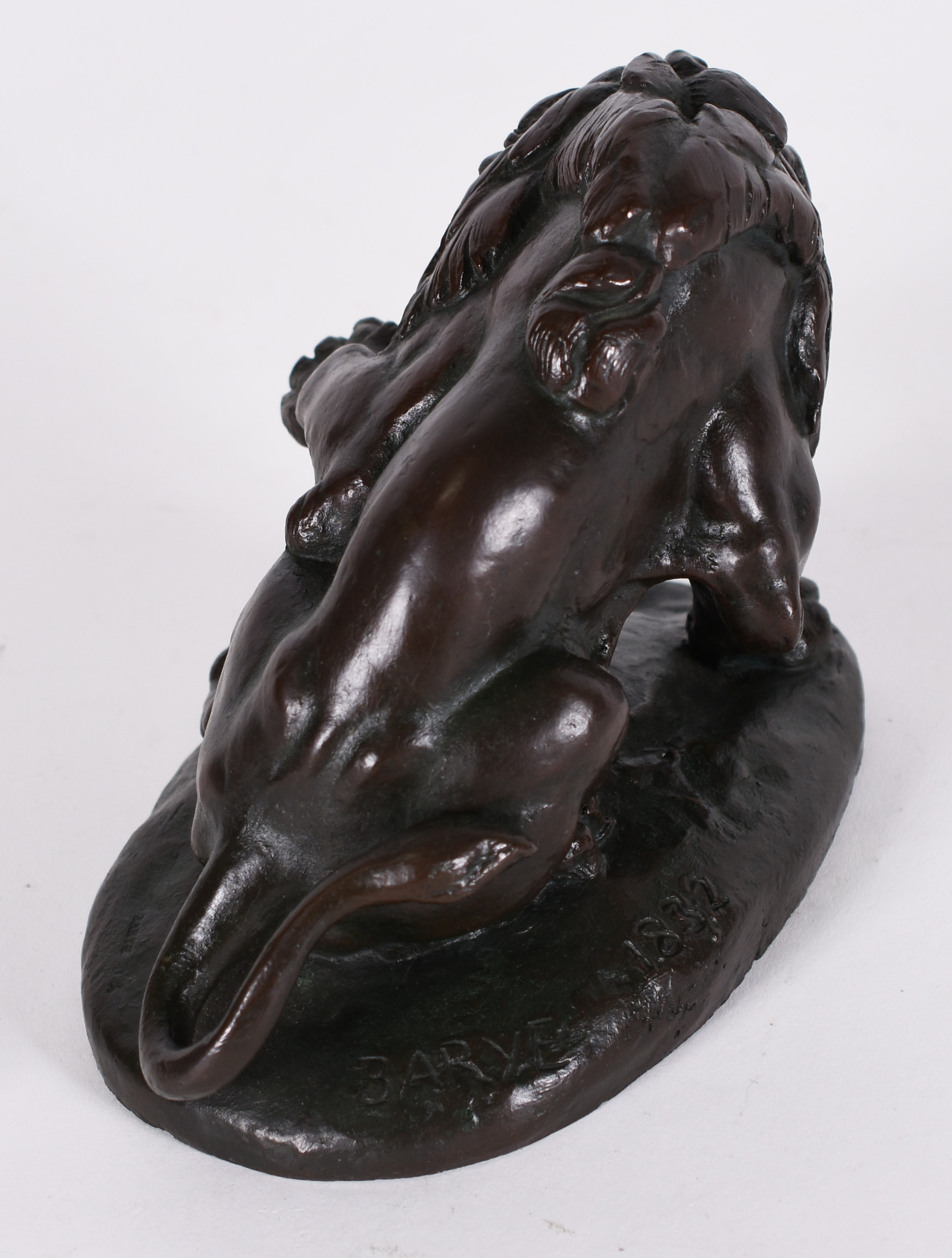 Barye (1796-1875), Lion au serpent - Lion des Tuileries - foto 3 de 5