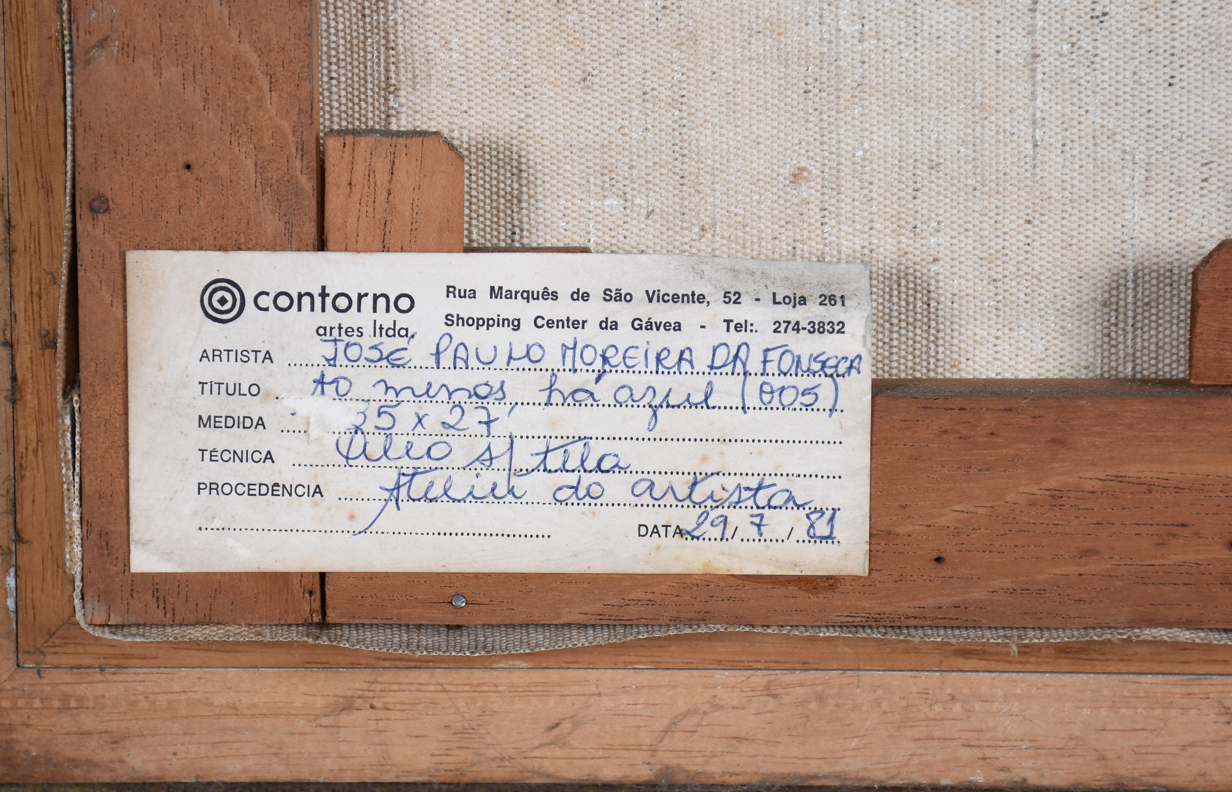 José Paulo Moreira da Fonseca (1922-2004), Ao menos há azul - foto 4 de 4