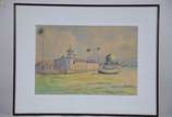 D. PEDRO HENRIQUE DE ORLEANS E BRAGANÇA - Parat... - D. PEDRO HENRIQUE DE ORLEANS E BRAGANÇA - Parati &#34;A Capelinha no.1&#34; - Aquarela - 37 x 54 (com documento atrás).