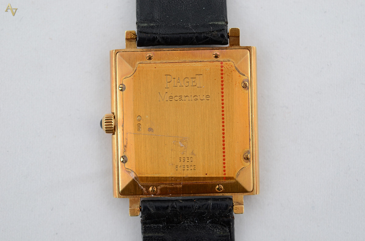 PIAGET MÉCANIQUE - Relógio masculino, caixa quadrada com 3,4 x 3,4 cm... - foto 2 de 3