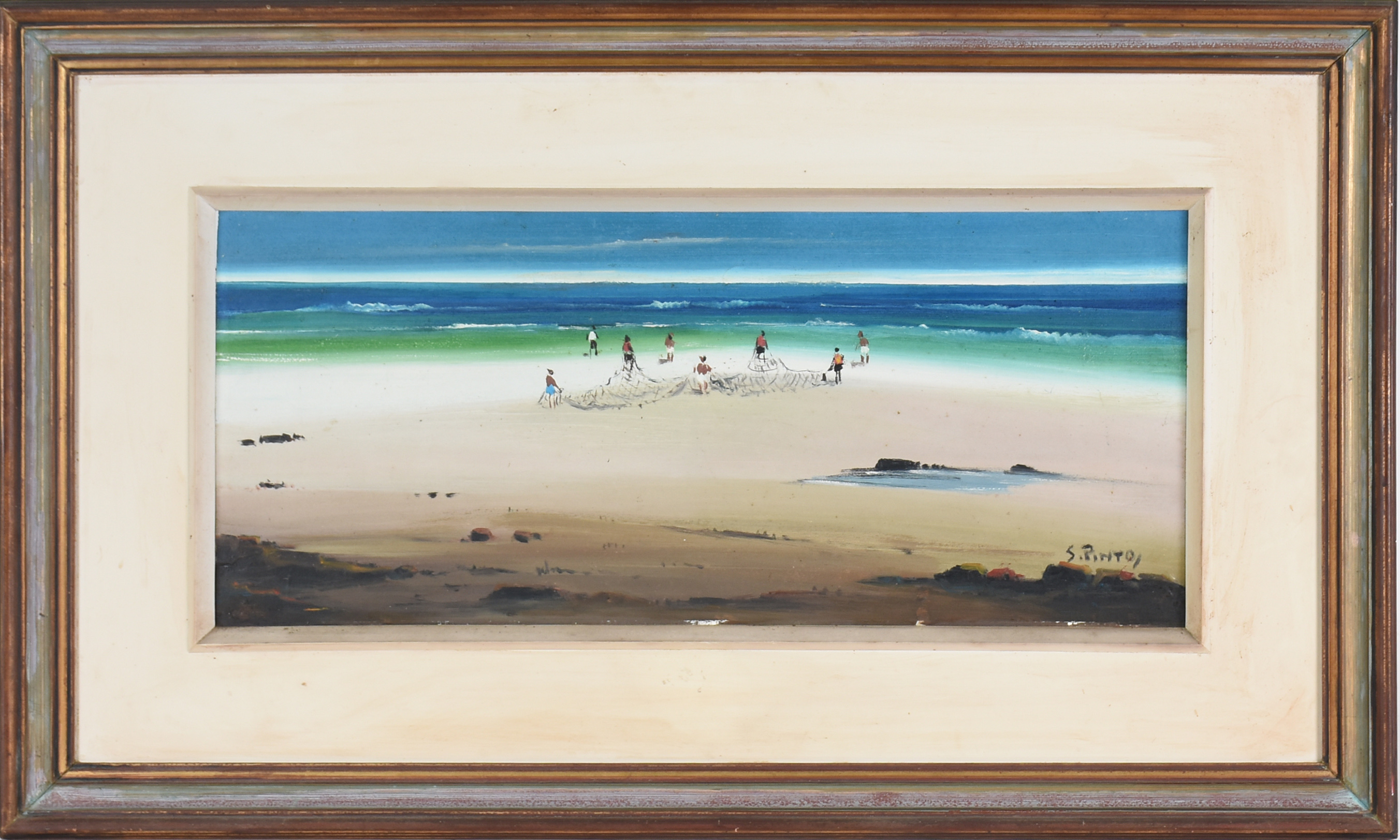 Sylvio Pinto (1918-1997), Pescadores na praia - foto 1 de 3