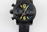 GRAHAM Chronograph Swordfish Limited Edition 08... - GRAHAM Chronograph Swordfish Limited Edition 089/500 - Relógio masculino, caixa com 46 mm de diâmetro de aço preto, mostrador preto, ponteiros e...