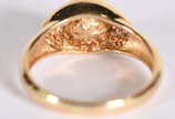 Anel de ouro 18 K com 10 brilhantes e 1 esmeral... - Anel de ouro 18 K com 10 brilhantes e 1 esmeralda , aro 19   ( Por questão de segurança as jóias não se encontram na loja)