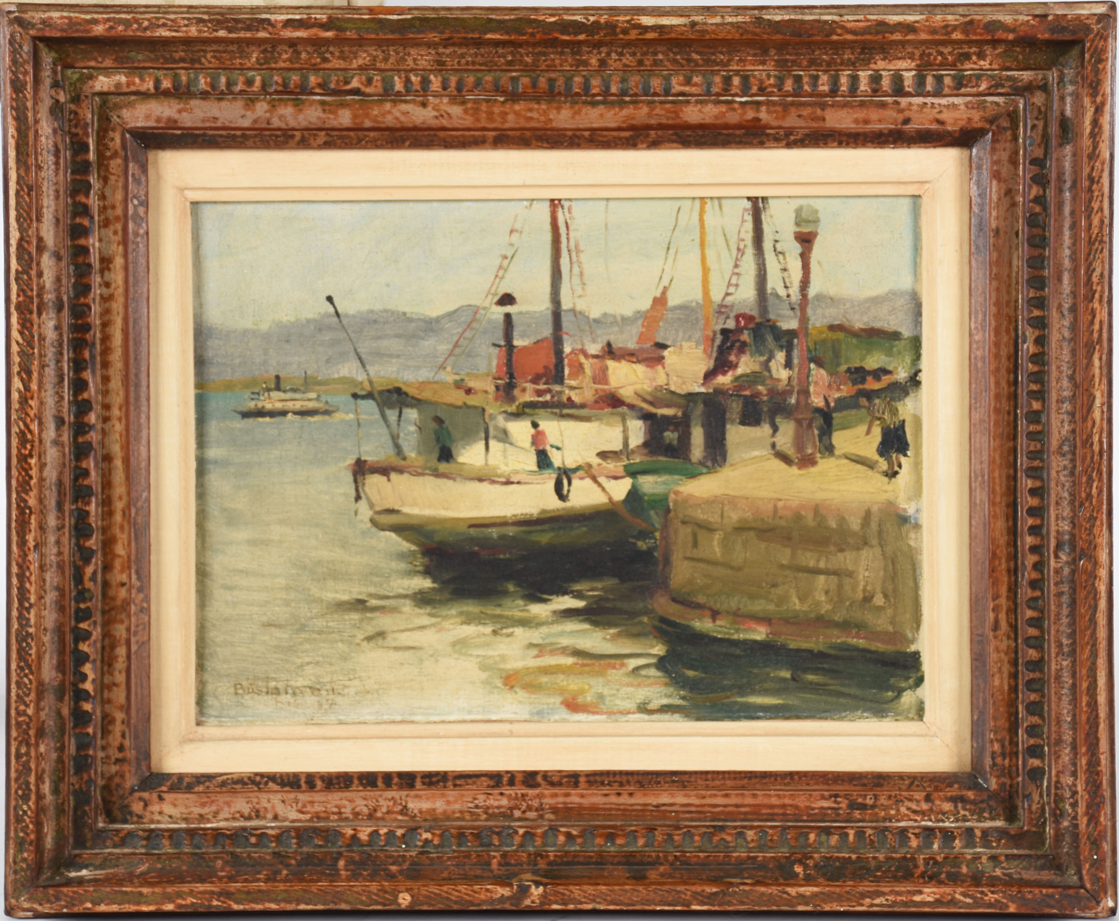 Bustamante Sá (1907-1988), Marinha com barcos - foto 1 de 5