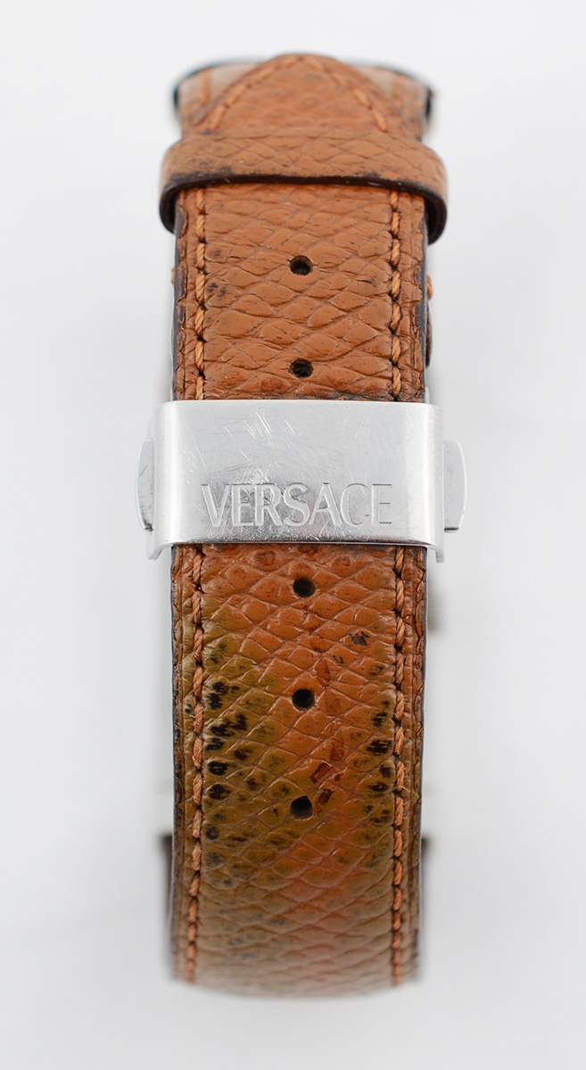 VERSACE - Relógio unissex, caixa de aço retangular convex, visor de... - foto 4 de 4