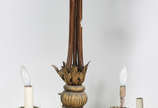 Lustre de metal dourado para 6 luzes  - Lustre de metal dourado para 6 luzes 