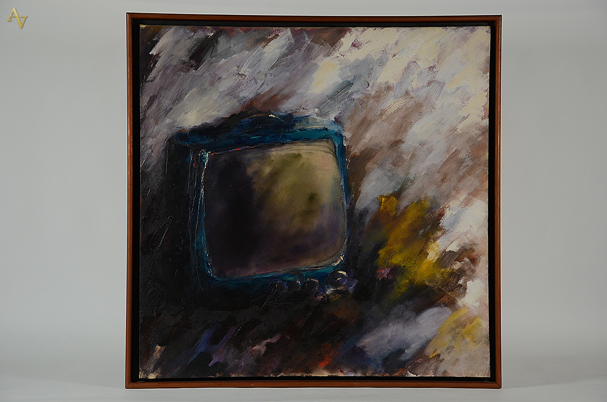 LUIZ ERNESTO - A TV - ast - 120 x 120 - datado 1987 (Selo da Galeria... - foto 1 de 3