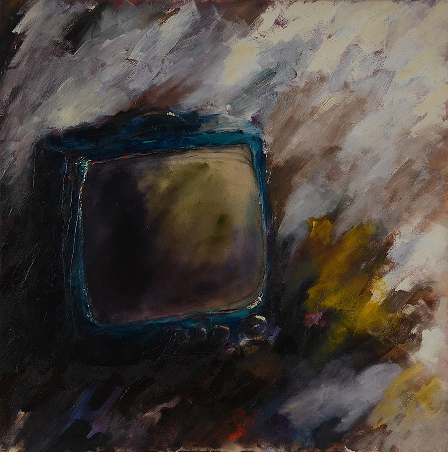 LUIZ ERNESTO - A TV - ast - 120 x 120 - datado 1987 (Selo da Galeria... - foto 2 de 3