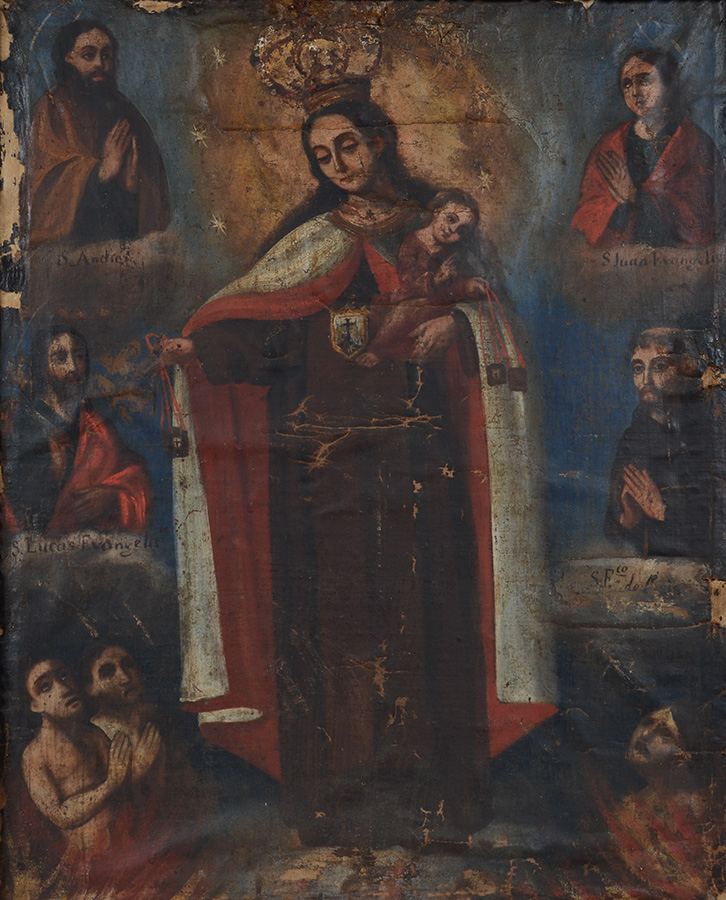 ESCOLA CUZQUENHA - Nossa Senhora - ost - 75 x 60 (no estado) - foto 2 de 2