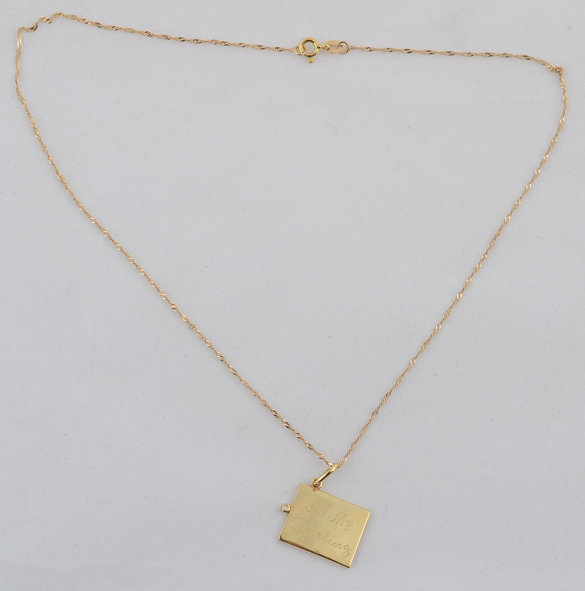 Pendente " Carta de Amor " e seu cordão. Envelope com... - foto 3 de 3