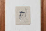 Cândido Portinari (1903-1962), Rapaz com chapéu - Desenho, datado 1925 . Apresenta pequenos furos no papel. - REGISTRADO NO PROJETO PORTINARI