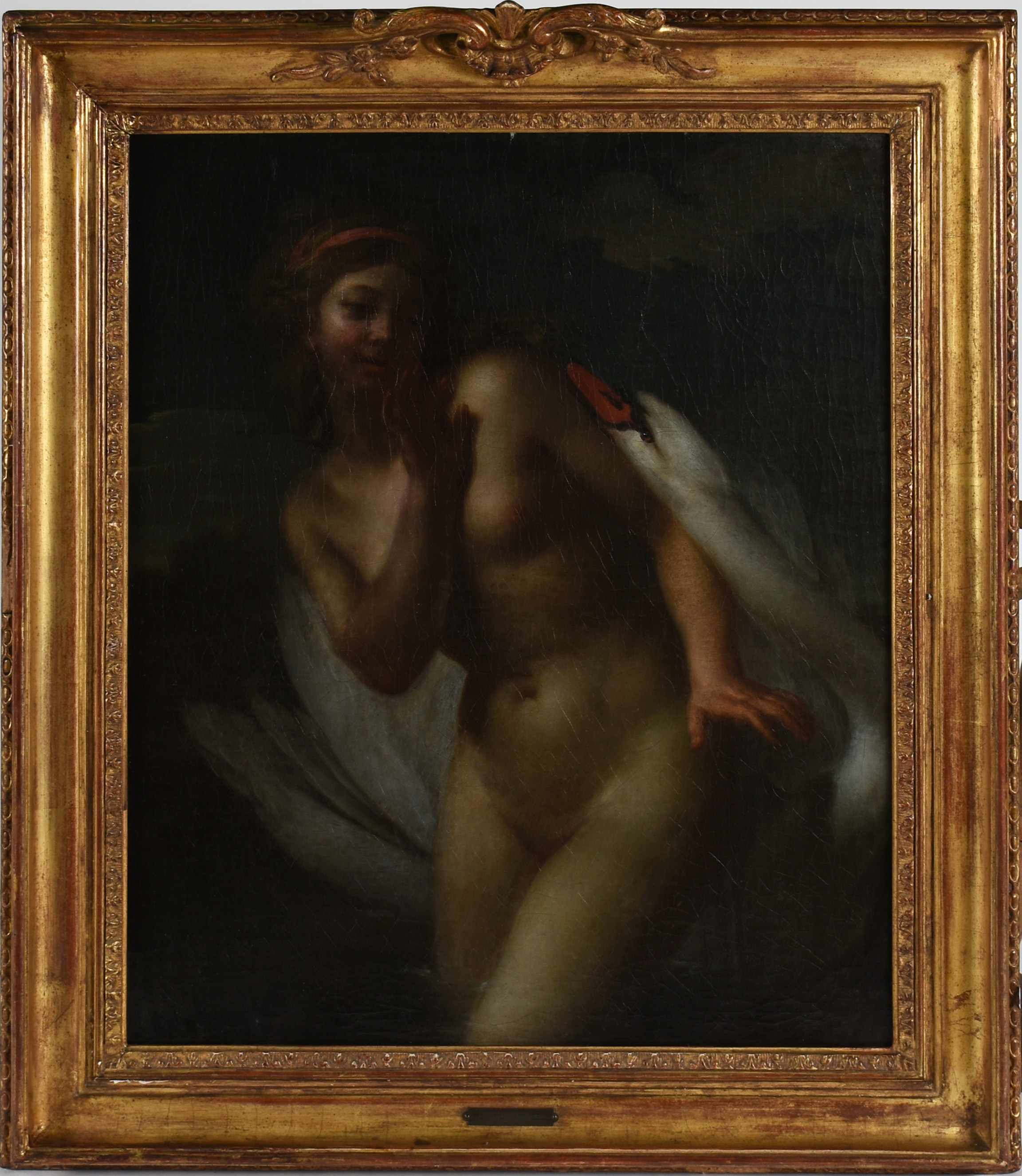 Sem assinatura, Mitológico Leda e o cisne - foto 1 de 3