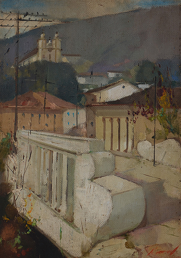 A. PASCUAL - Paisagem - ose - 35 x 24 - foto 2 de 4