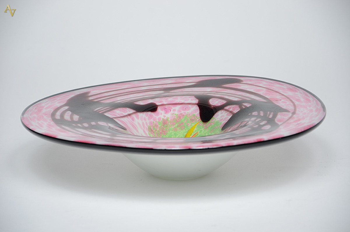 Centro de mesa de murano. Altura 8 cm e diâmetro 34 cm. - foto 2 de 2