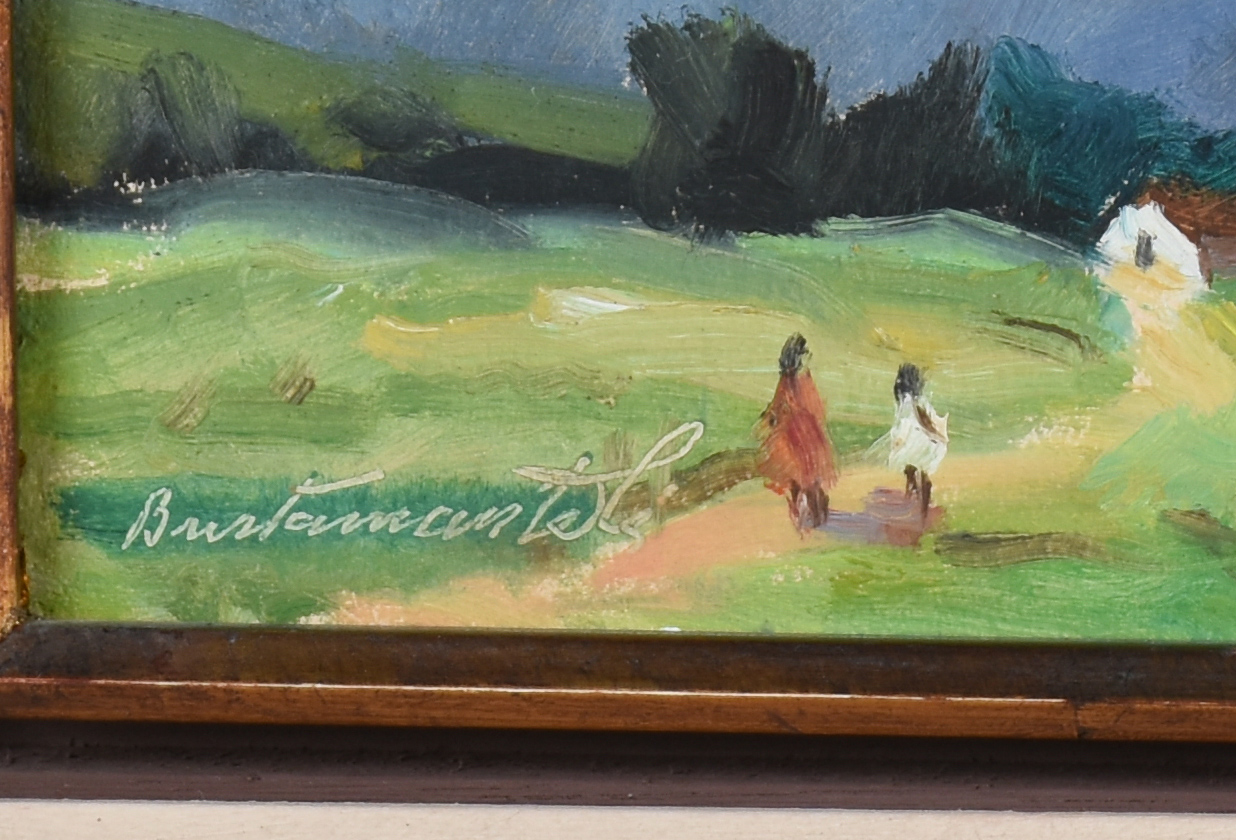 Bustamante Sá (1907-1988), Paisagem com figuras - foto 2 de 3