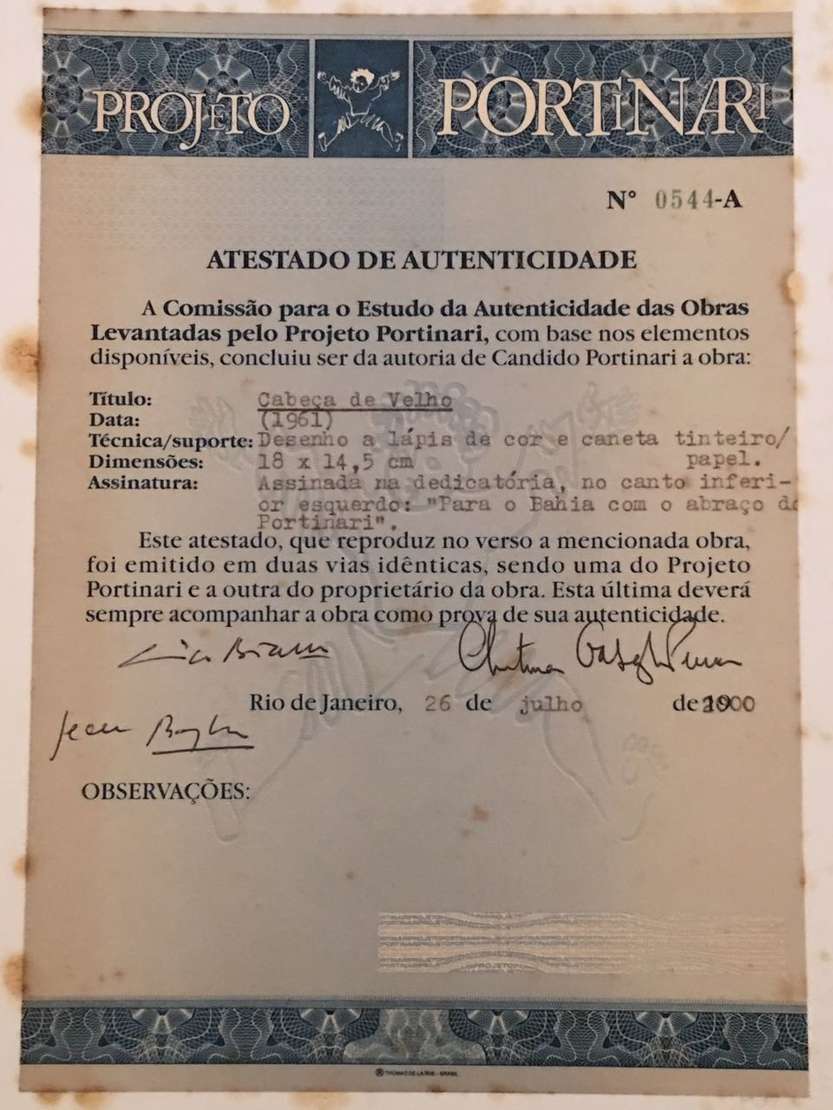 Cândido Portinari (1903-1962), Cabeça de velho - foto 2 de 4