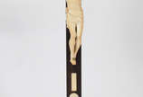 Excepcional figura de Cristo ricamente esculpid... - Excepcional figura de Cristo ricamente esculpida em Marfim  Indo português , GOA , resplendor de prata , crucifixo de jacarandá com detalhes de ...