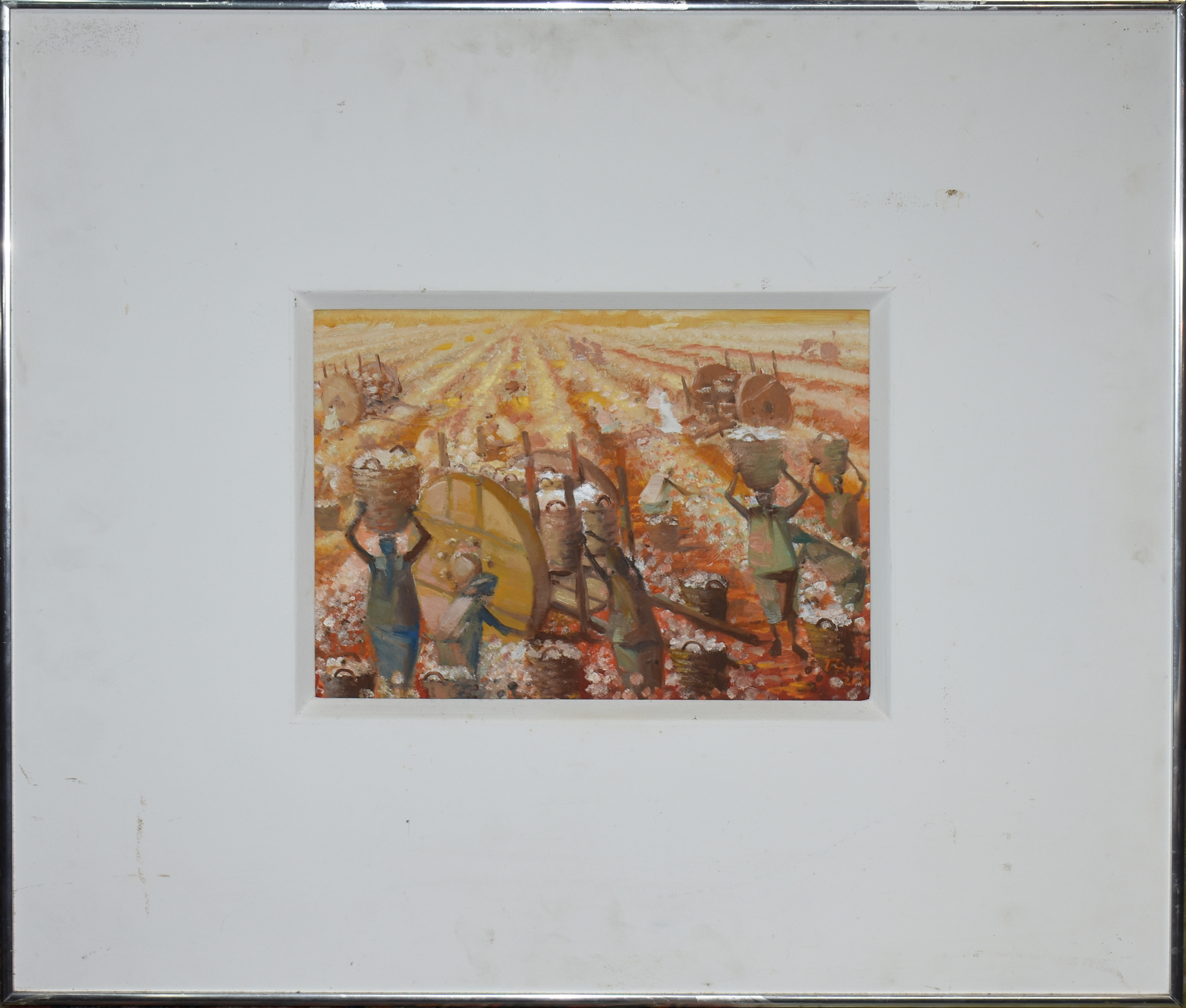 Enrico Bianco (1918-2013), Colheita de algodão - foto 1 de 3