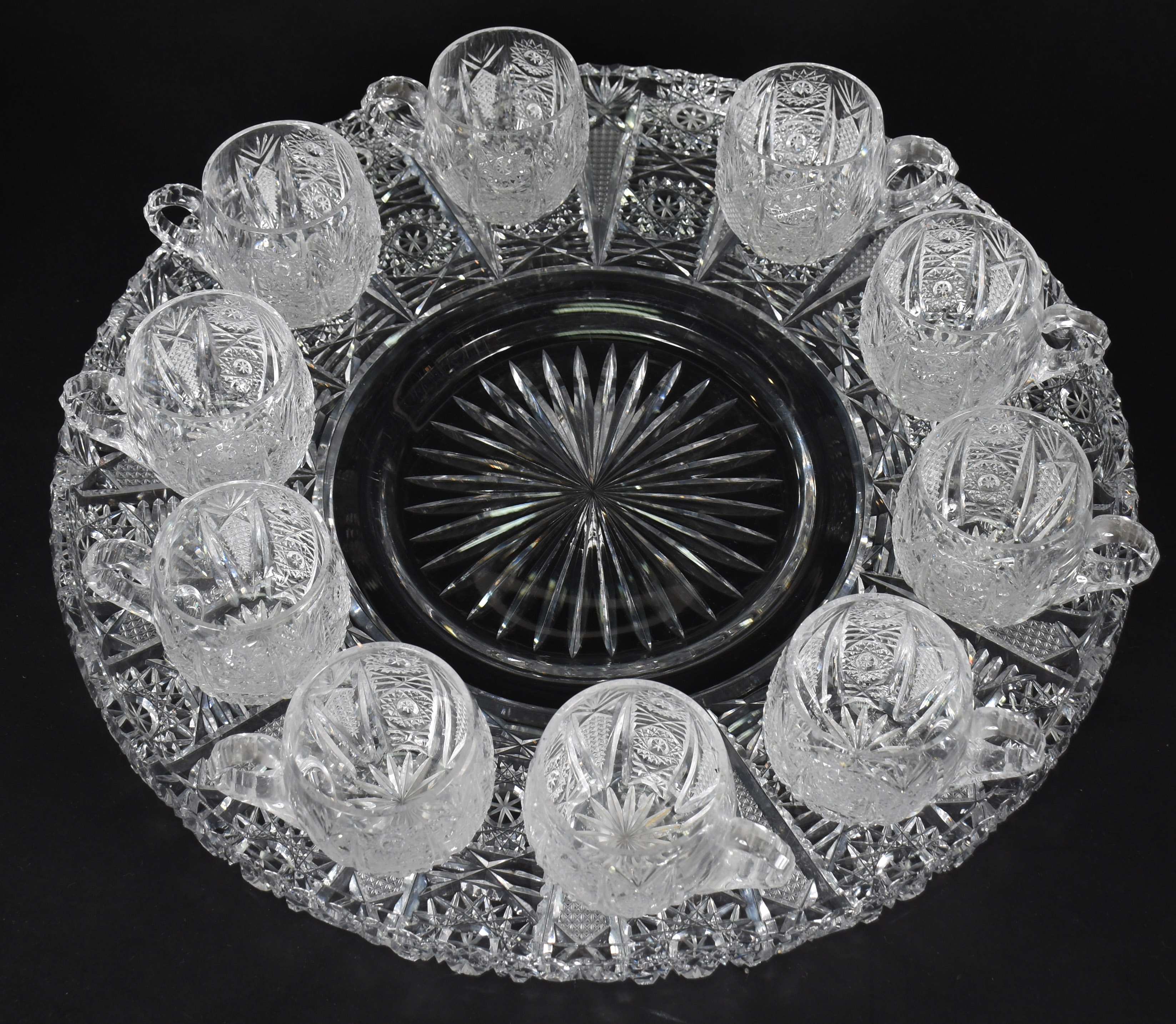 Conjunto de poncheira com 10 canecas e presentoir de cristal... - foto 3 de 5