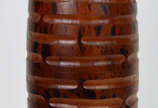 Vaso de madeira decoração onda - Vaso de madeira decoração onda