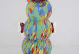 Palhaço de murano verde mesclado. Altura 33 cm. - Palhaço de murano verde mesclado. Altura 33 cm.