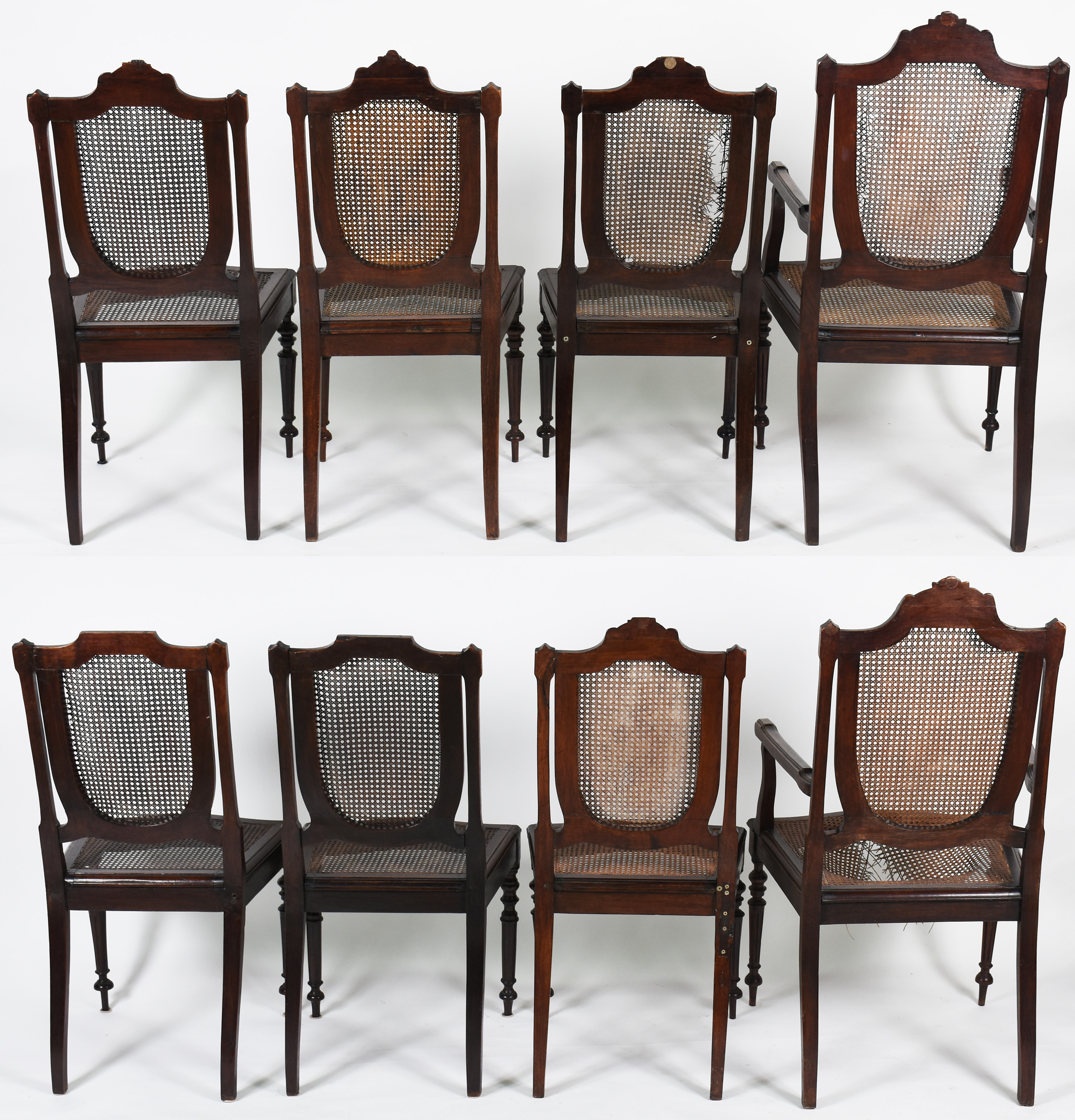 Conjunto de 8 cadeiras para sala de jantar, sendo 2 com braços... - foto 2 de 8