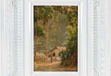 Edgar Walter (1917-1944), Paisagem com casa  - o.s.e. , med. 28 x 19 cm. datado de 1957