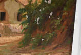 Edgar Walter (1917-1944), Paisagem com casa  - o.s.e. , med. 28 x 19 cm. datado de 1957