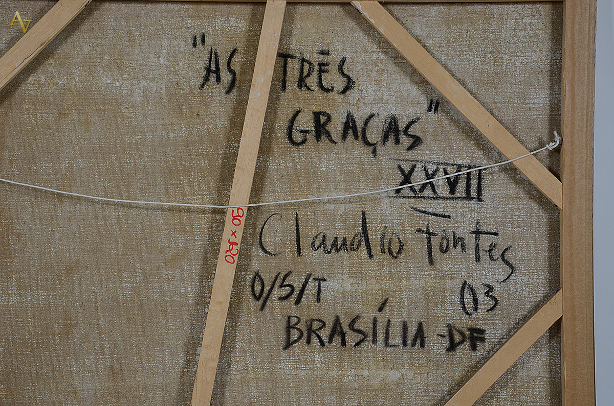 CLAUDIO FONTES - As Três Graças (XXVI) - ost - 90 x 120 - Datado 2003 - foto 4 de 4