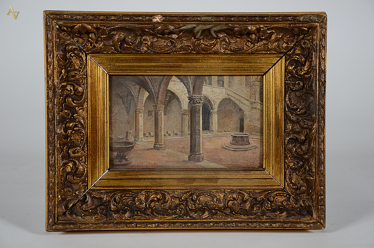 ASSINATURA NÃO IDENTIFICADA - Interior de convento - osm - 12 x 20 - foto 1 de 3