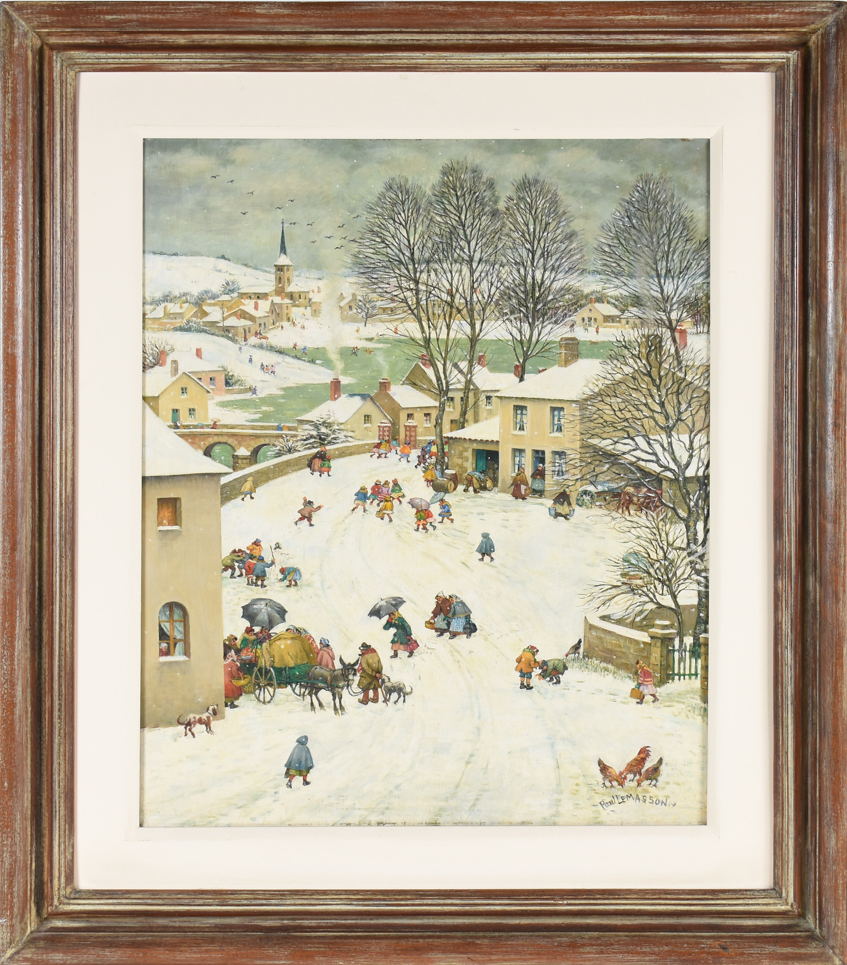 Paisagem de inverno com figuras na neve - foto 1 de 3