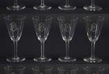 BACARAT - Doze cálices de cristal frances monog... - BACARAT - Doze cálices de cristal frances monogramados, marcados na base.