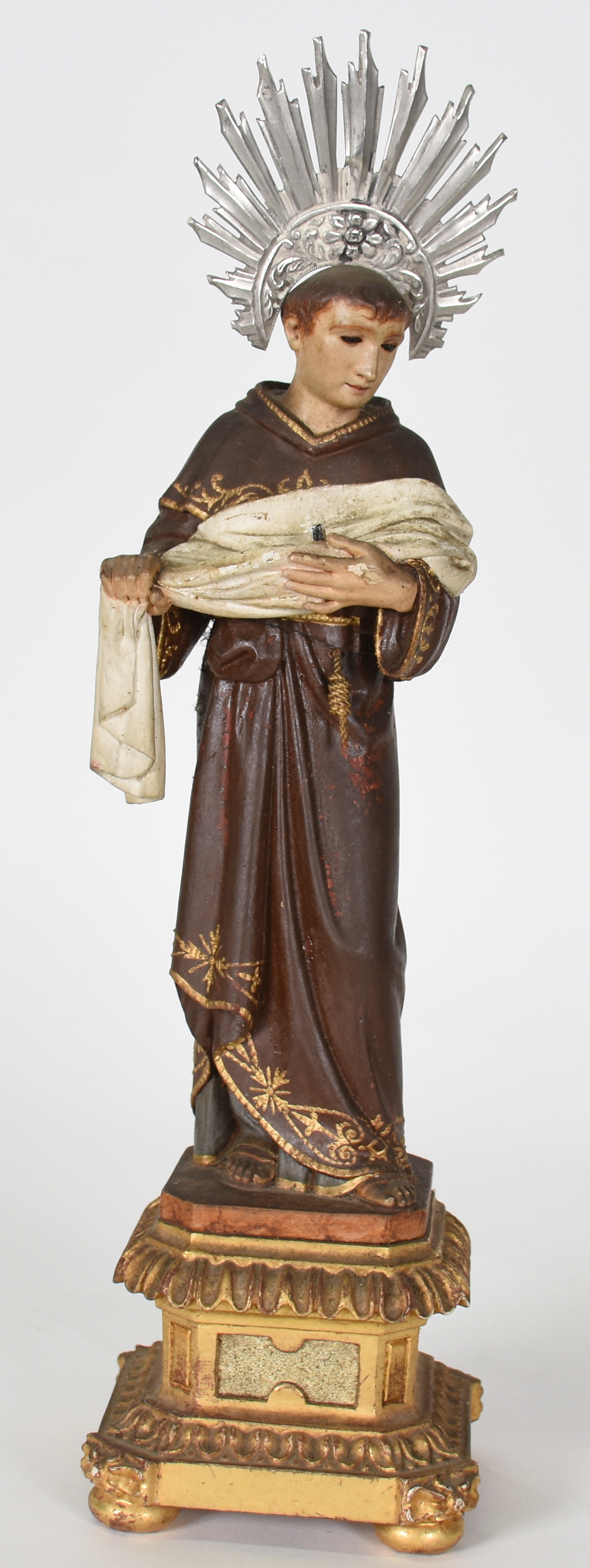 Antiga Imagem de Santo Antônio de madeira policromada - foto 1 de 3