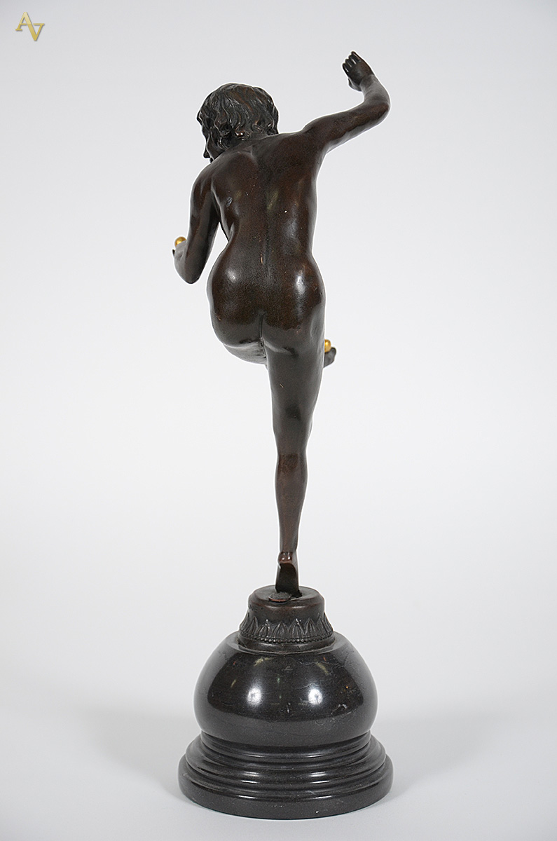 COLINET - Escultura Art DECO em bronze representando figura feminina... - foto 2 de 6