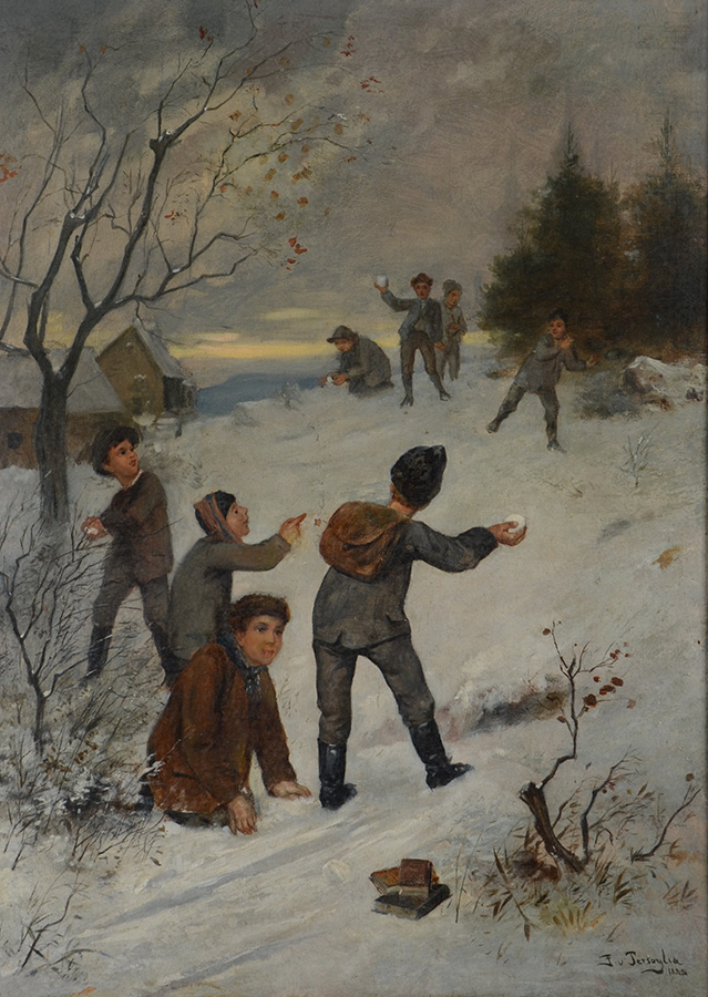 ASSINATURA NÃO IDENTIFICADA - Figuras na neve - ost - 48 x 34... - foto 2 de 3