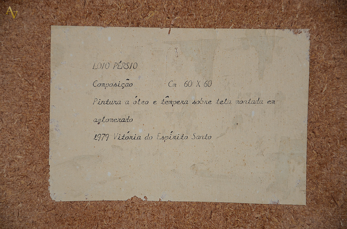 PÉRSIO, Loio (1927 - 2004) - Composição - 60 x 60 - óleo e têmpera... - foto 4 de 4