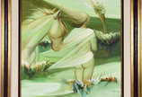 Dora Parentes (1937), Lascivos na primavera  - o.s.t., med. 75 x 75 cm - datado de 1988