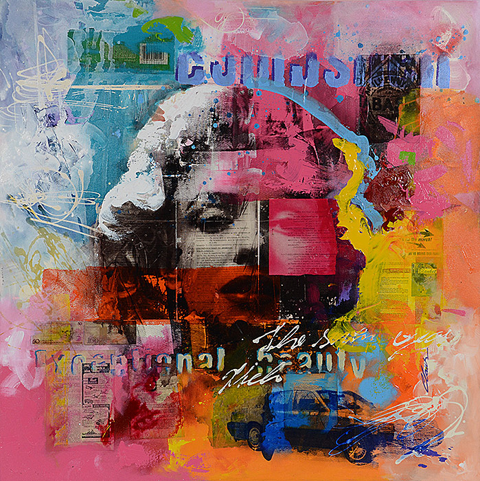 CLAUS COSTA - Marilyn Monroe - téc. mista - 130 x 130 - foto 2 de 4