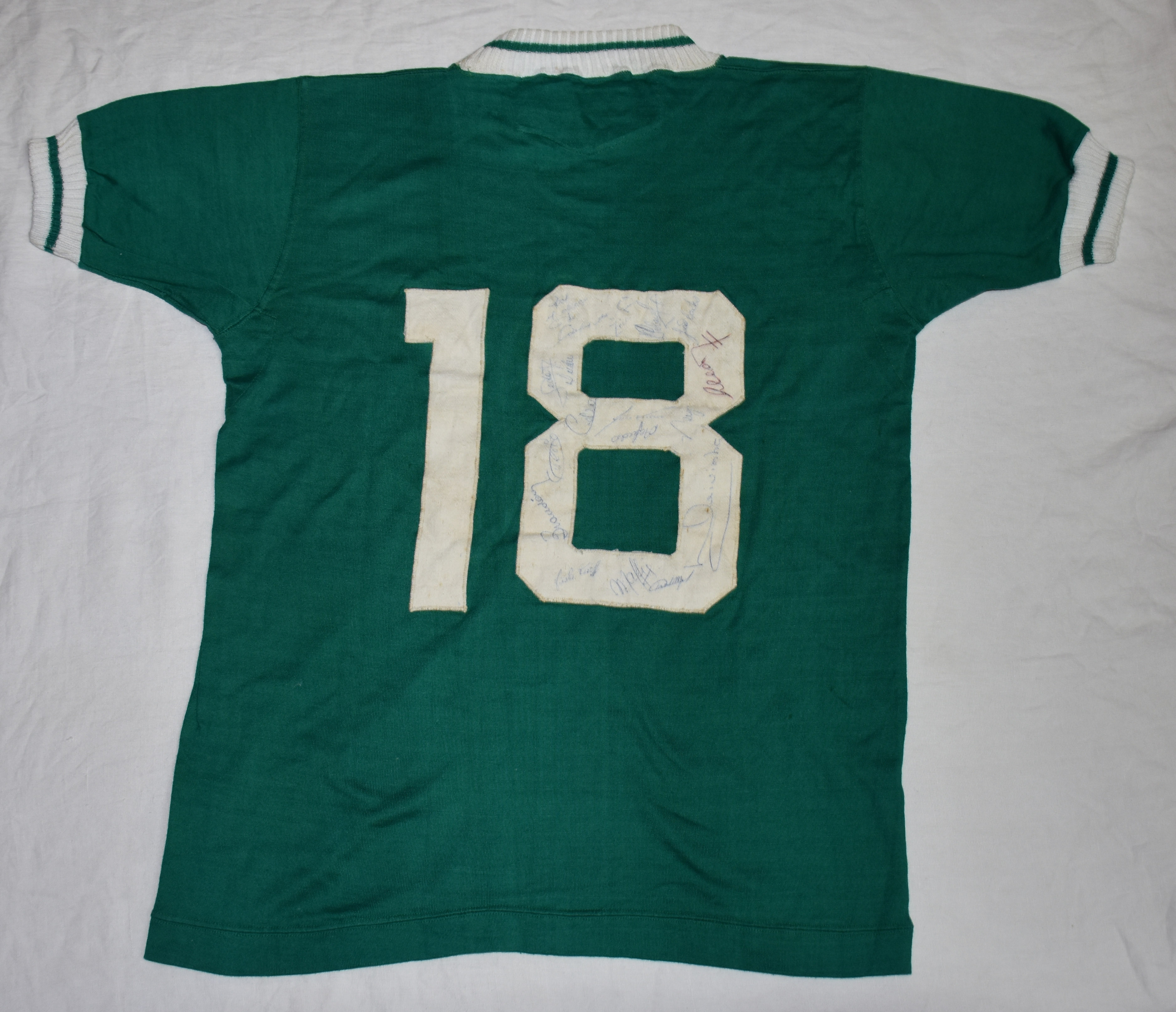 Camisa do time de futebol do Palmeiras com assinaturas de Adhemir da... - foto 4 de 4