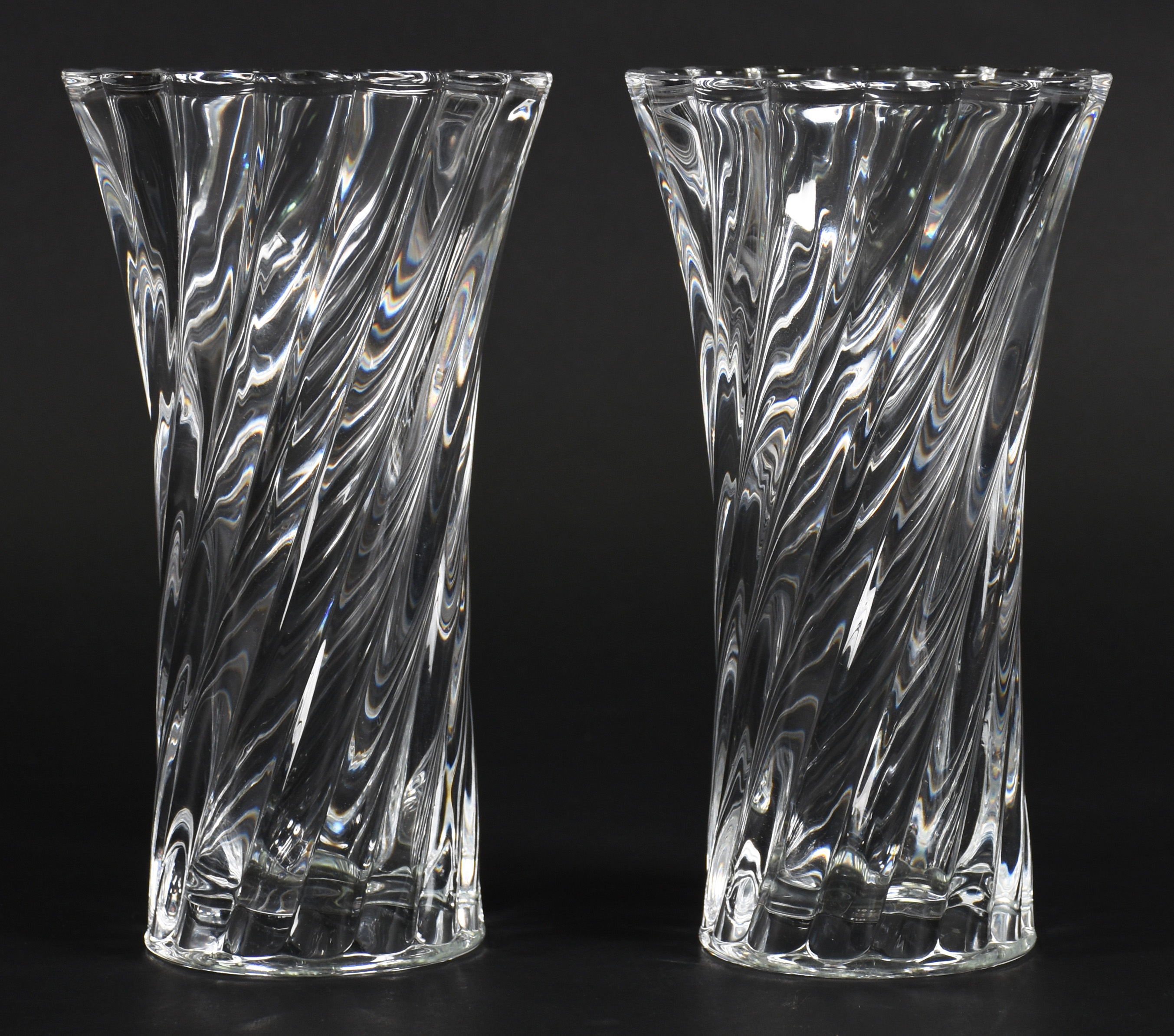 Par de vasos em demi cristal - foto 1 de 3
